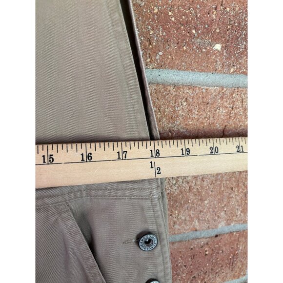 Polo Jeans Co. Ralph Lauren Vintage Beige Denim Overalls Relaxed Fit Adjustable - Picture 8 of 15